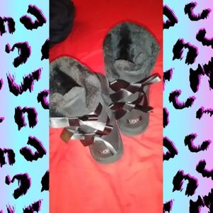 Black UGG boots with bow sz 10